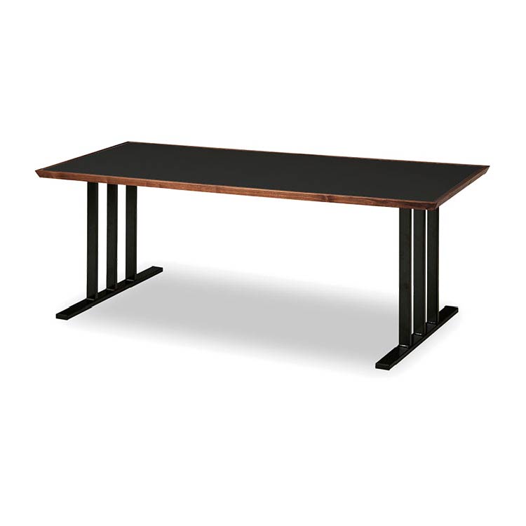 メグロ ダイニングテーブル 幅180cm ウォールナット ブラック スチール脚D 幅180cm ウォールナット／ブラック スチール脚D