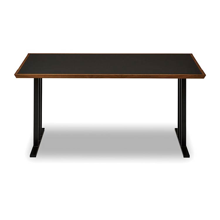 メグロ ダイニングテーブル 幅150cm  ウォールナット／ブラック スチール脚D ウォールナット×ブラック スチール脚D