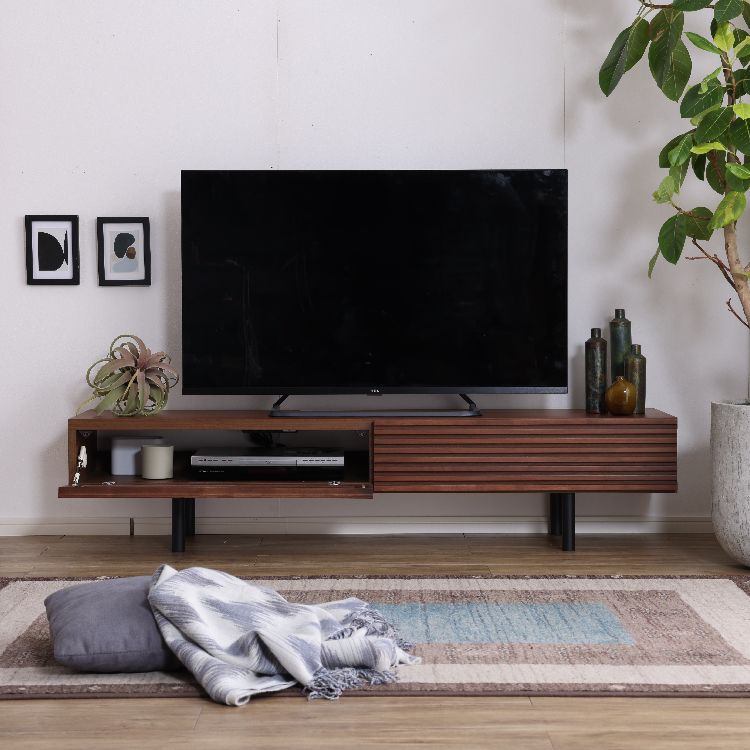 □ マシェリ テレビボード 幅170cm ウォールナット: テレビボード 関