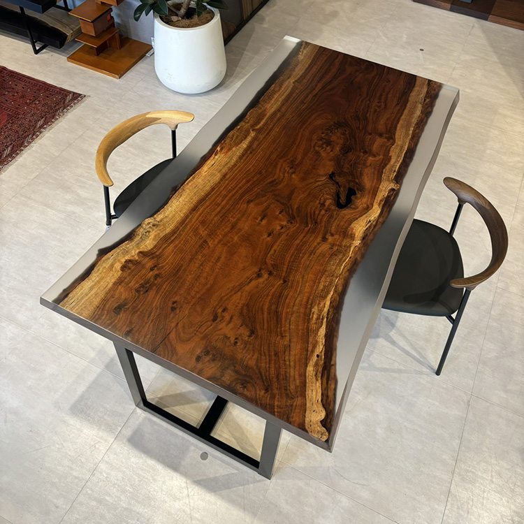 RESIN クラロウォールナット(杢) 819-5 （W170cm）: ダイニング