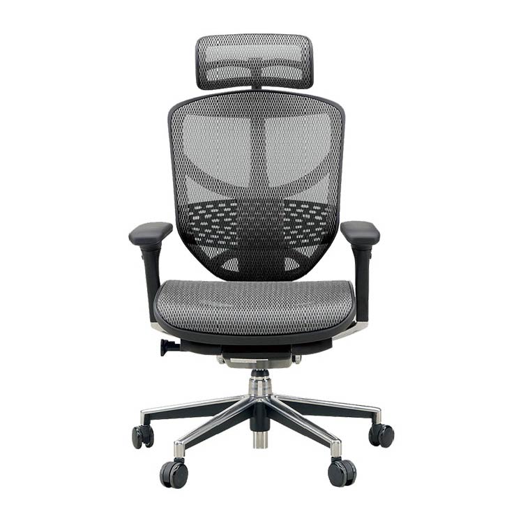 エルゴヒューマン エンジョイ オールメッシュ ヘッドレストあり グレー