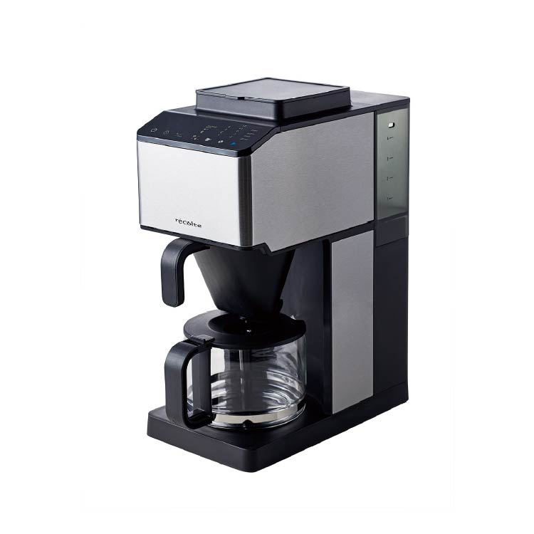 ◆ コーン式全自動コーヒーメーカー シルバー レコルト recolte RCD-1