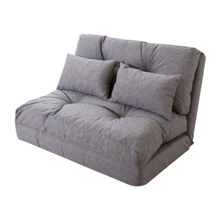 ▼ ソファベッド 3way 幅90cm ファブリック LSS-18GY グレー