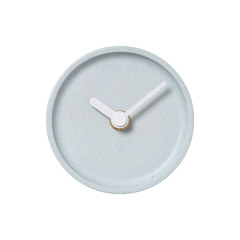 ▼ コロン 置き時計 陶磁器 幅9cm そらいろ