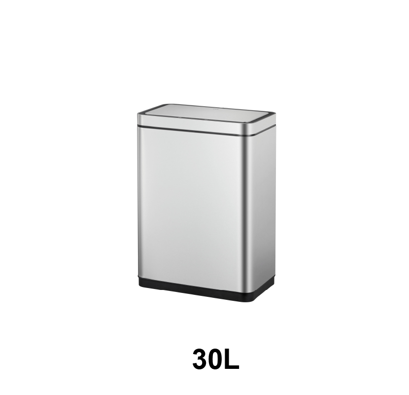 ◆ センサー式自動開閉 ゴミ箱 30L デラックスミラージュ センサービン シルバー EKO