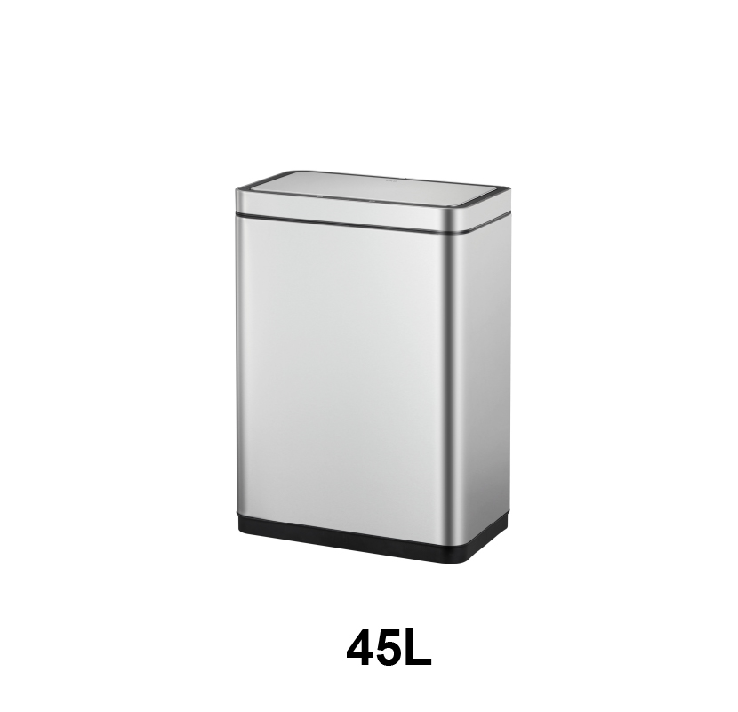 ◆ センサー式自動開閉 ゴミ箱 45L デラックスミラージュ センサービン シルバー EKO