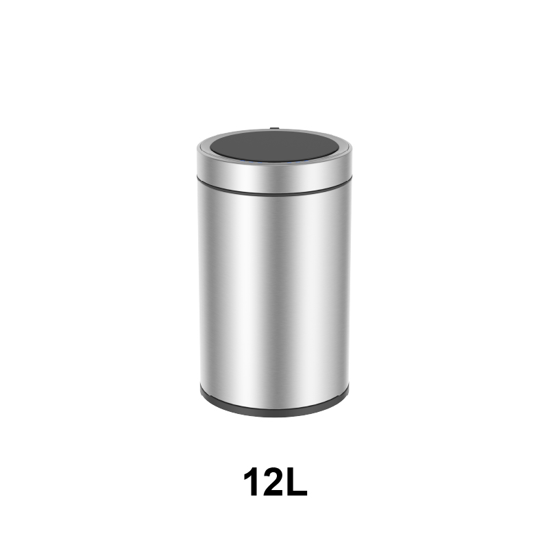 ◆ センサー式自動開閉 ゴミ箱 12L ドコX センサービン オゾン発生器付 シルバー EKO