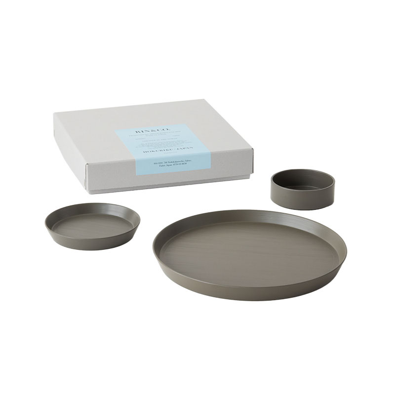 ◆ 漆器ギフト 3点セット 越前漆器 食洗器対応 ギフトブックス入 平皿 深皿 Bセット 漆琳堂