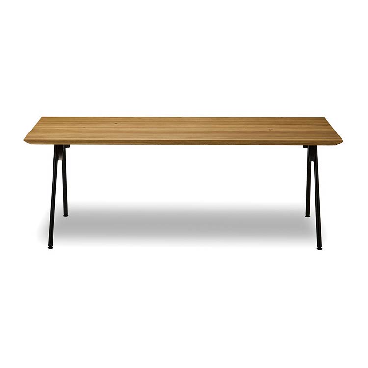 ウォレスⅥ ダイニングテーブル 幅150cm 国産 オーク スチール脚C ウレタン塗装