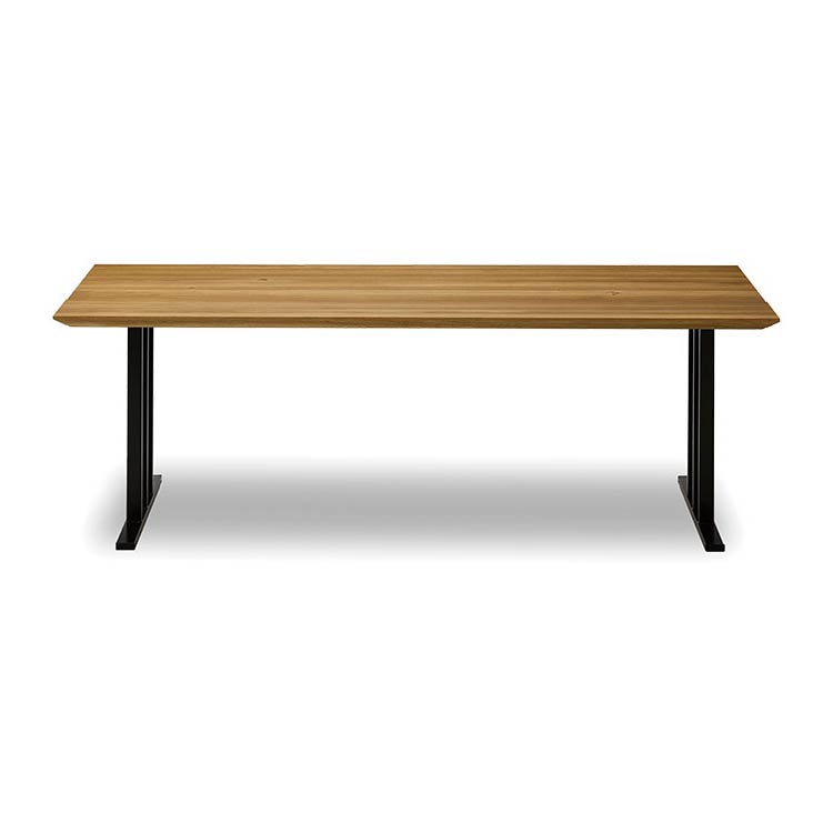 ウォレスⅥ ダイニングテーブル 幅150cm 国産 オーク スチール脚D ウレタン塗装