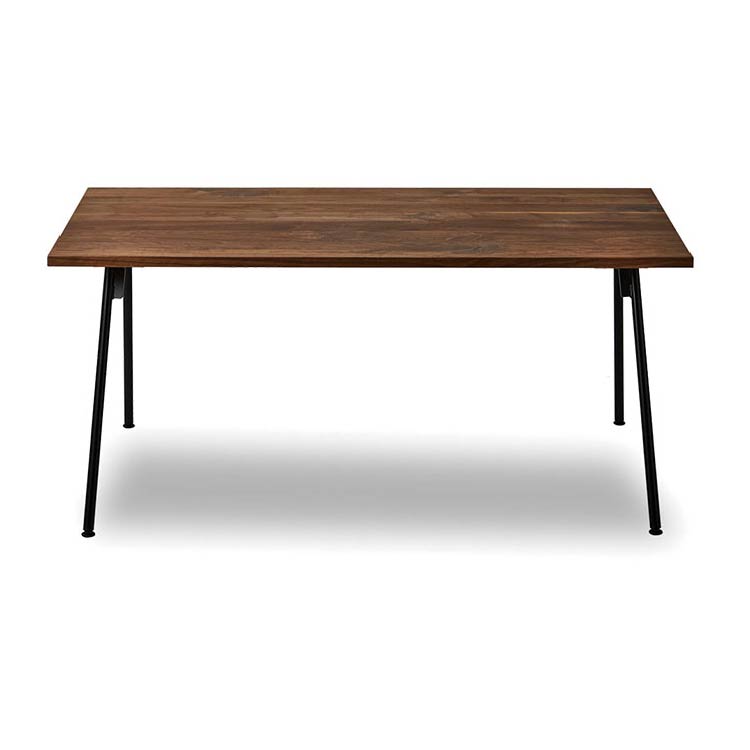 ボートⅢ ダイニングテーブル 幅150cm 国産 ウォールナット スチール脚C 角面