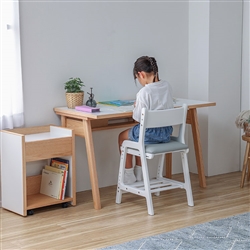 ロスカ 学習チェア 背もたれ 足置き 座面調整可能 全3色展開