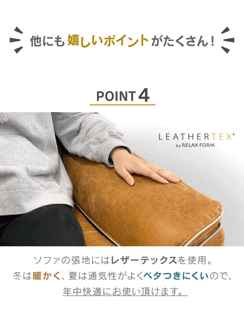 バッジオ 3人掛けソファのおすすめポイント4